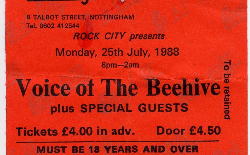 Voice Of The Beehive, A-House, @  Rock City,Nottingham, 25-7-88